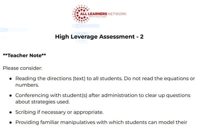 Grade 2 Math Assessment