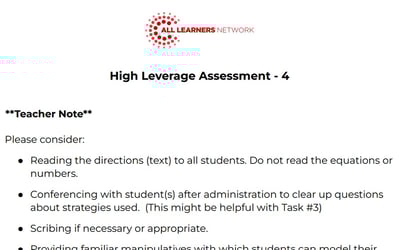 Grade 4 Math Assessment