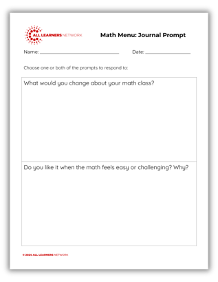 Math Mindset Blog - Journal #5