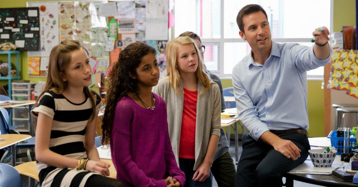 Middle School Instruction - Male Teacher